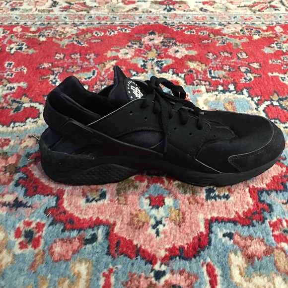 2015 Nike Air Huarache Black Mens Running Shoes 318429 003 Size 12 - Picture 3 of 8
